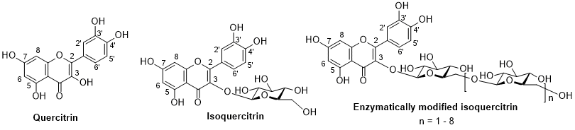 Enzymatically modified isoquercitrin (EMIQ) 482-35-9